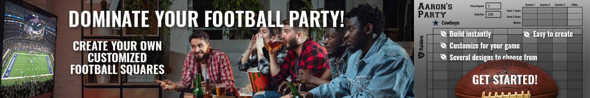 bottom banner ad to build own football squares